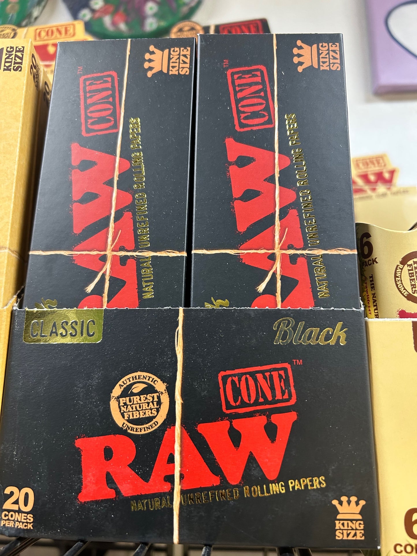 Raw Black King Classic Cone 20pk image 0