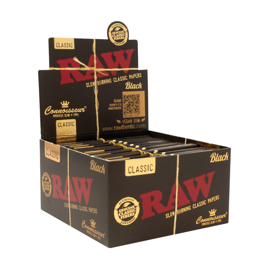 RAW Classic Black Rolling Papers King Size Slim Connoisseur