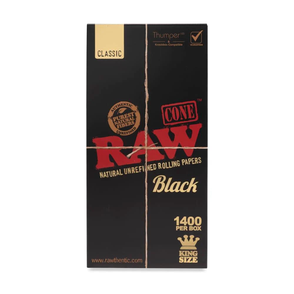 Raw Black Cones King Size 1400pk image 0