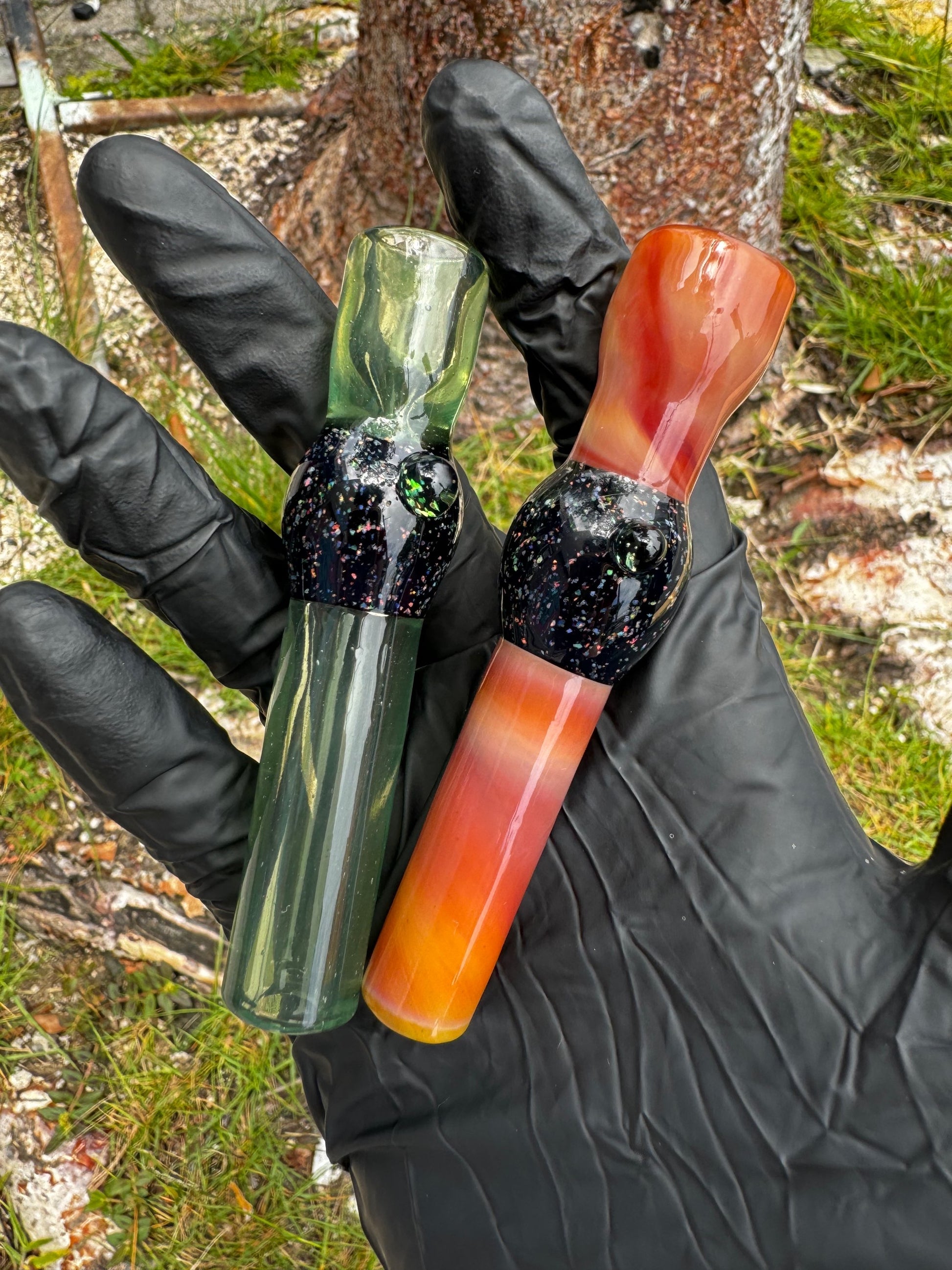 Crushed Opal One Hitter Cerrato Glass image 0