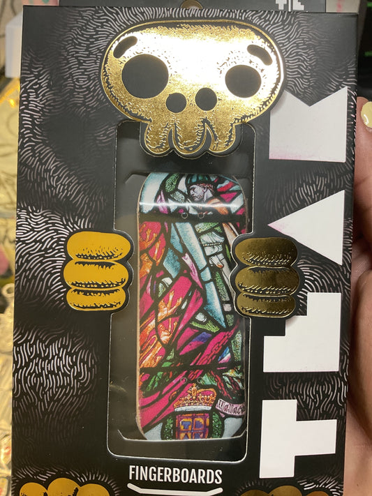 Heat Transfer Graphic 34mm Fingerboard Complete - "Wallace Stained Glass" Editio image 0