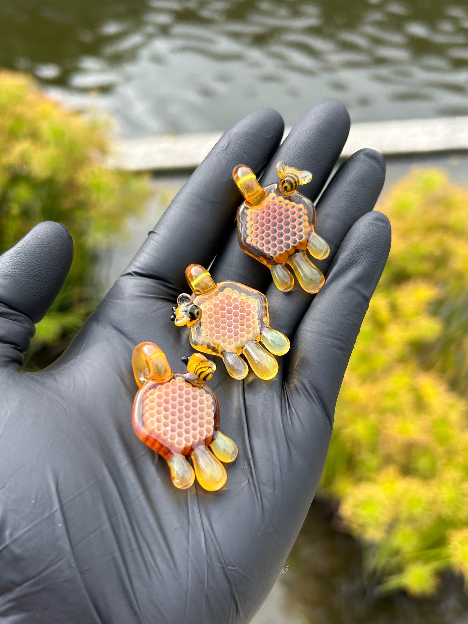 @JoePGlass Honey Hive Pendants image 1