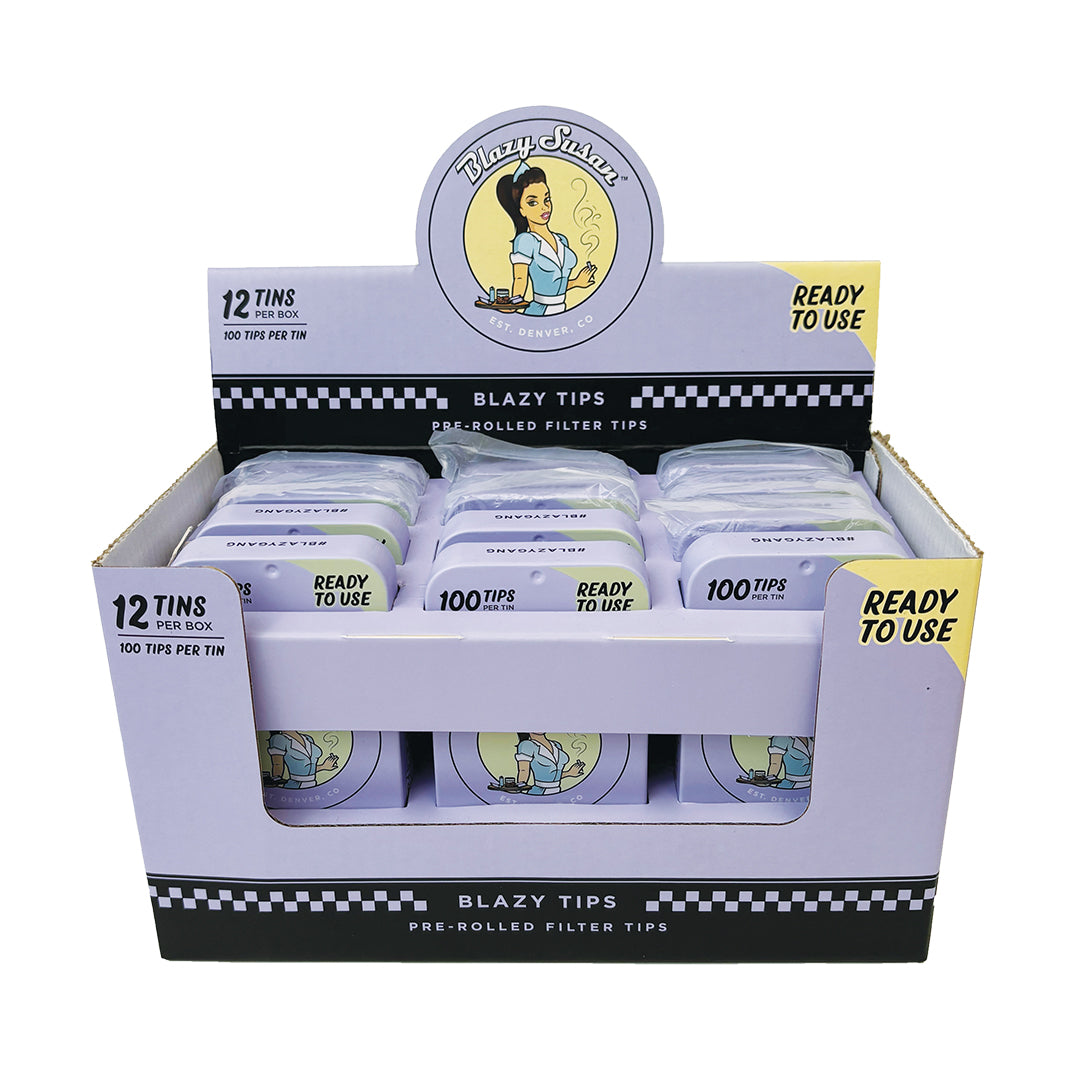 Blazy Susan Filter Tips Tin 100pk
