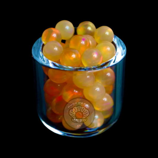 4mm Orange Opal Pearls image 0