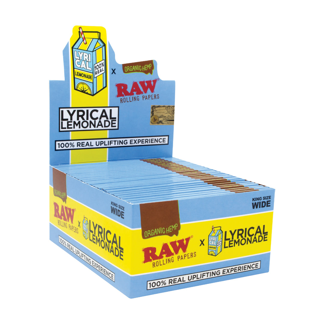 RAW Organic Rolling Papers King Size Wide - Lyrical Lemonade
